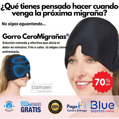 Gorro CeroMigrañas® – Gorro Terapéutico para Migrañas y Estrés